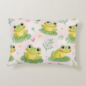 Cute frogs Pattern アクセントクッション (裏面)