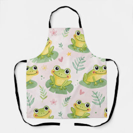 Cute frogs Pattern エプロン
