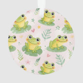 Cute frogs Pattern オーナメント (裏面)
