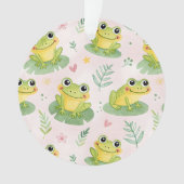Cute frogs Pattern オーナメント (正面)
