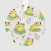 Cute frogs Pattern オーナメント (裏面)