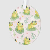 Cute frogs Pattern オーナメント (正面)