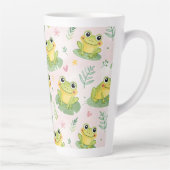 Cute frogs Pattern カフェラテマグ (右)