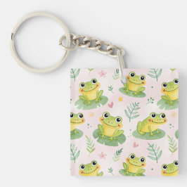 Cute frogs Pattern キーホルダー