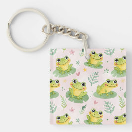 Cute frogs Pattern キーホルダー