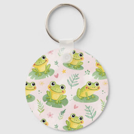 Cute frogs Pattern キーホルダー