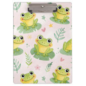 Cute frogs Pattern クリップボード (正面)