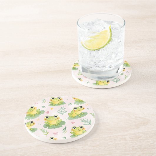 Cute frogs Pattern コースター (側面)