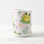 Cute frogs Pattern コーヒーマグカップ (中央)