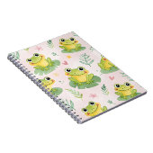 Cute frogs Pattern ノートブック (右側)