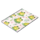 Cute frogs Pattern ノートブック (左側)