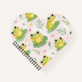 Cute frogs Pattern ノートブック