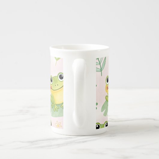 Cute frogs Pattern ボーンチャイナマグカップ (裏面)