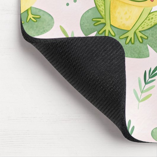 Cute frogs Pattern マウスパッド (コーナー)