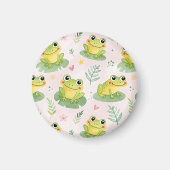 Cute frogs Pattern マグネット (正面)