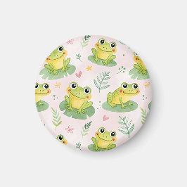Cute frogs Pattern マグネット