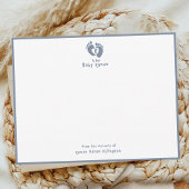 Cute From The Nursery of Blue Monogram ノートカード