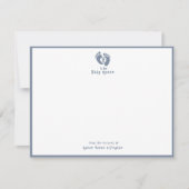 Cute From The Nursery of Blue Monogram ノートカード (正面)