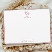 Cute From The Nursery of Pink Monogram ノートカード