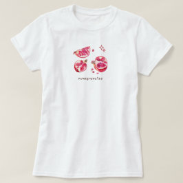 Cute fruit aesthetic pomegranate pink  tシャツ