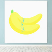 Cute Fruit Art / Tropical Food Aesthetic キャンバスプリント (インサイチュ (ウッドフロア))