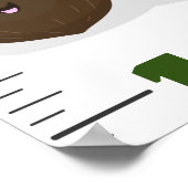 Cute fruit cartoon illustration growth chart ポスター (角)