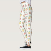 Cute Fruit Pattern Playful Summer Aesthetic レギンス (左)