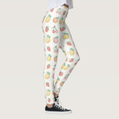 Cute Fruit Pattern Playful Summer Aesthetic レギンス (右)