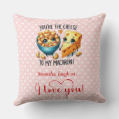 Cute Fruit Pun Custom Name Valentine Accent Pillow クッション (裏面)