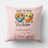 Cute Fruit Pun Custom Name Valentine Accent Pillow クッション (正面)