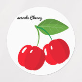 Cute Fruit Stickers Fun Designs School Labels ラベル (デザイン1)