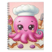 Cute fun baking octopus notebook ノートブック (正面)