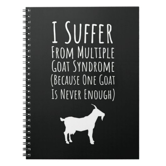 Cute Fun Gifts For Goat Owners Farmer Pet Lady ノートブック (正面)