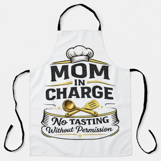 Cute Fun mom  Gift  Apron エプロン (正面)