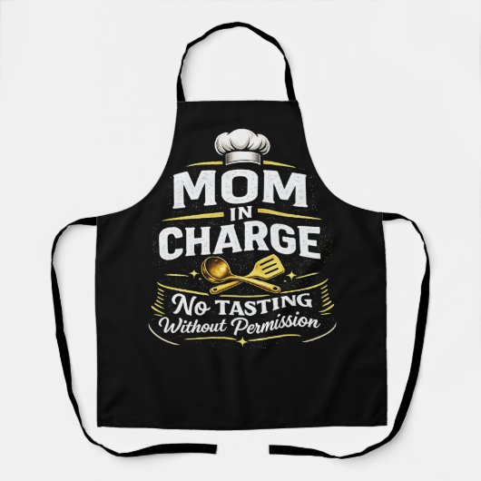 Cute Fun mom  Gift  Apron エプロン (正面)