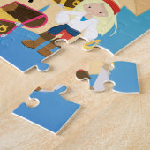 Cute Fun Personalized Pirate Treasure Map ジグソーパズル (側面)