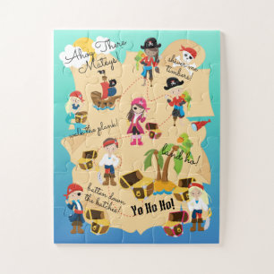 Cute Fun Personalized Pirate Treasure Map ジグソーパズル