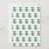 Cute Fun Robot Kid's Birthday 招待状 (裏面)