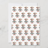 Cute Fun Robot Kid's Birthday 招待状 (裏面)