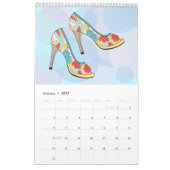 Cute Fun Shoe Calendar カレンダー (1月 2027)