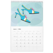 Cute Fun Shoe Calendar カレンダー (3月 2026)
