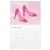 Cute Fun Shoe Calendar カレンダー (2月 2026)