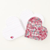 Cute fun slogan on pink heart ノートブック (内部)