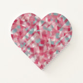 Cute fun slogan on pink heart ノートブック (裏面)