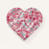 Cute fun slogan on pink heart ノートブック (正面)