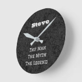 Cute Fun The Man The Myth The Legend Personalized ラウンド壁時計 (傾斜)