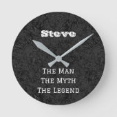 Cute Fun The Man The Myth The Legend Personalized ラウンド壁時計 (正面)