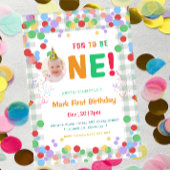 Cute Fun to Be One Photo First Birthday 招待状