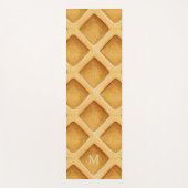 Cute Fun Waffle Pattern Monogram Yoga Mat ヨガマット (正面)