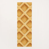 Cute Fun Waffle Pattern Monogram Yoga Mat ヨガマット (裏面)